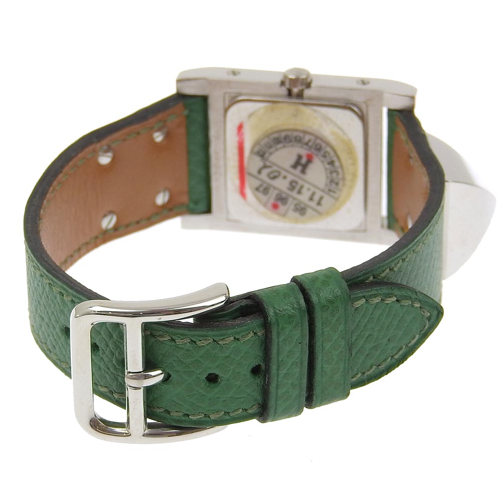 HERMES Watches Quartz ME1.250 Silver925 , Leather green Medor Silver dial Women  d