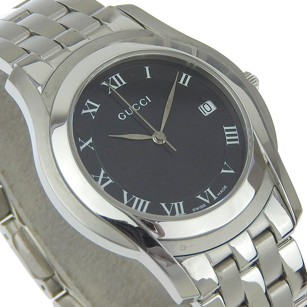 GUCCI Watches Quartz 5500M Stainless Steel black black dial mens  d