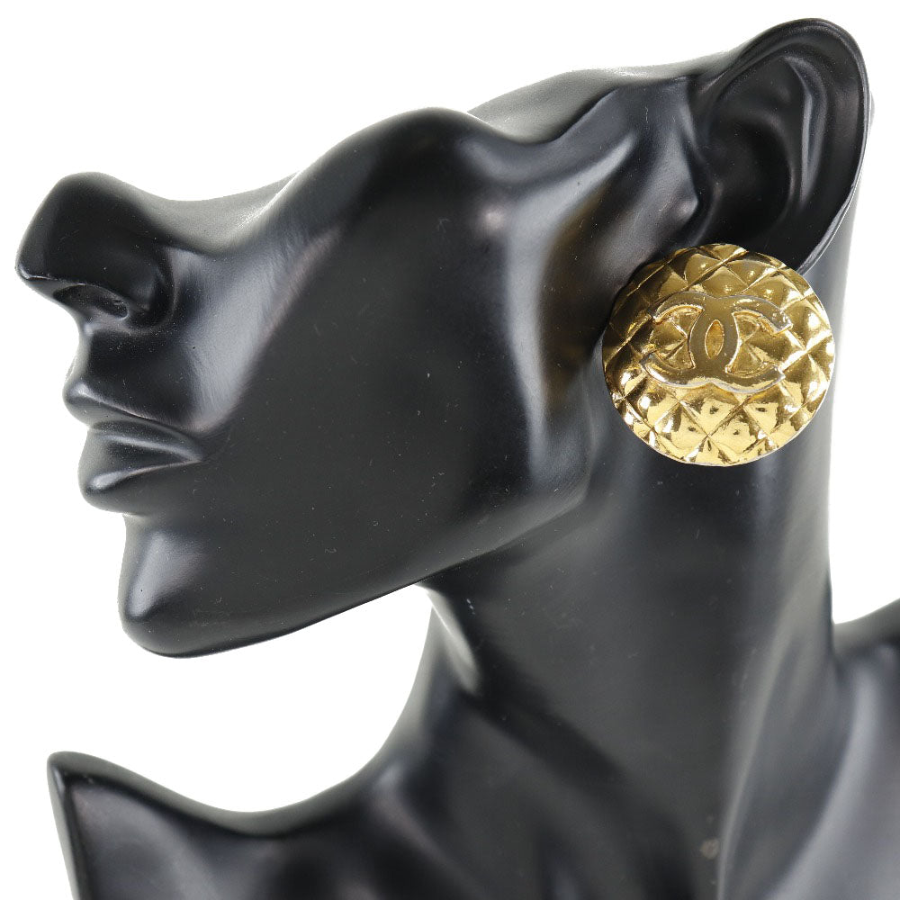 CHANEL Earring Plated Gold gold   Matrasse COCO Mark Women