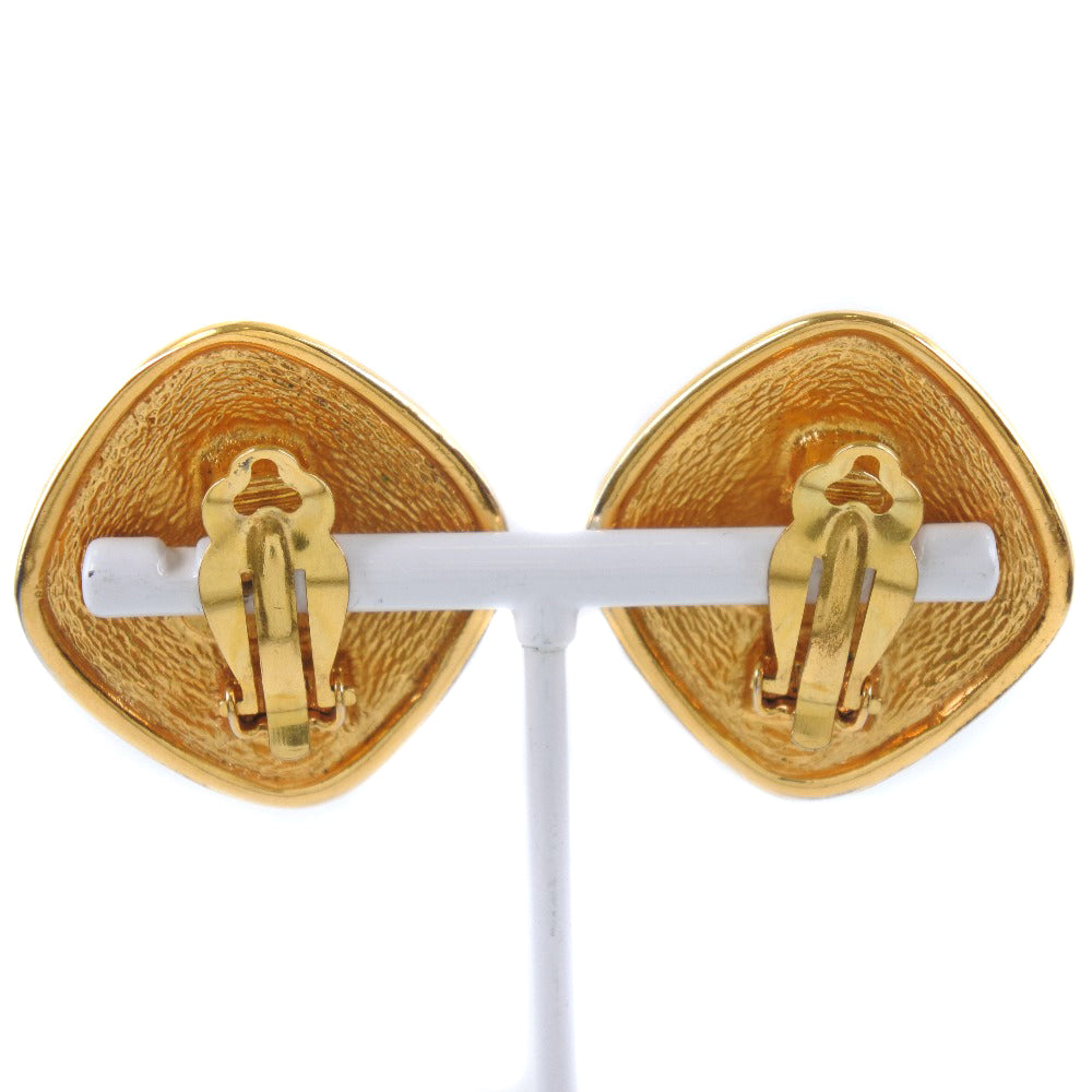 CHANEL Earring Plated Gold gold   Rhombus COCO Mark Women