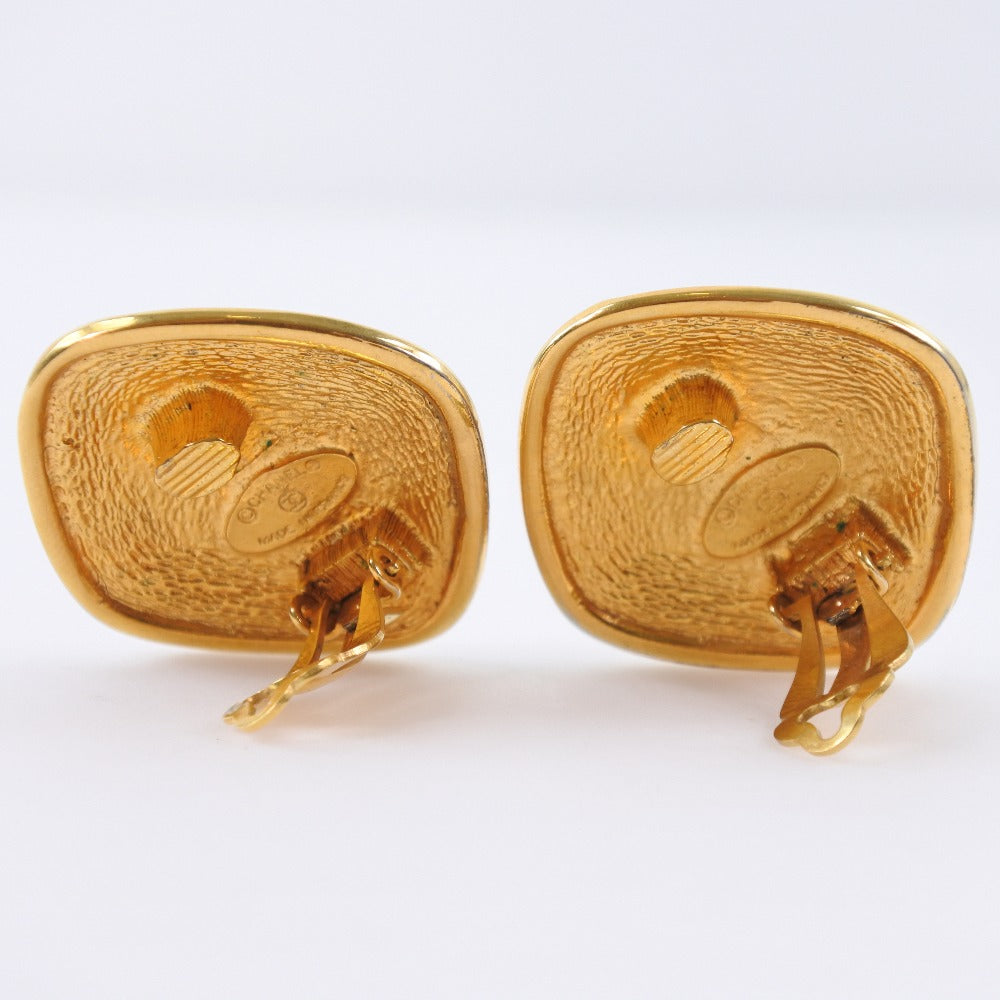 CHANEL Earring Plated Gold gold   Rhombus COCO Mark Women