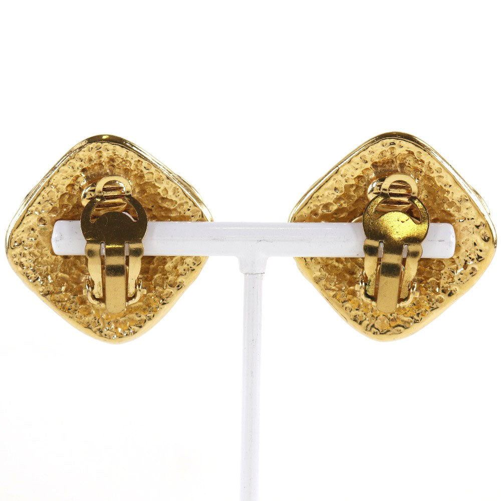 CHANEL Earring Plated Gold gold   COCO Mark Women