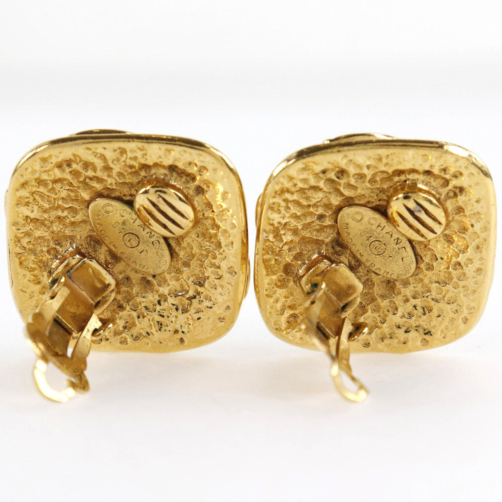 CHANEL Earring Plated Gold gold   COCO Mark Women