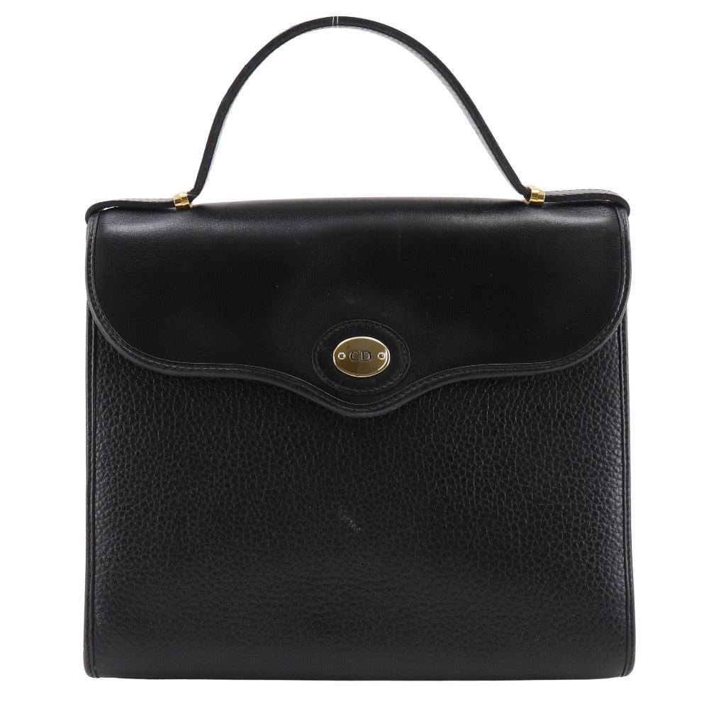 Christian Dior Handbag Calfskin black One handle   CD logo Women