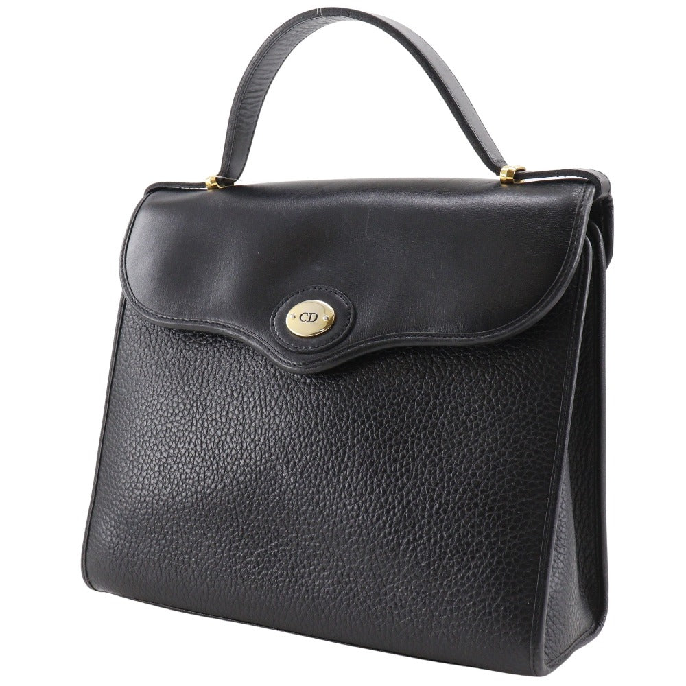 Christian Dior Handbag Calfskin black One handle   CD logo Women