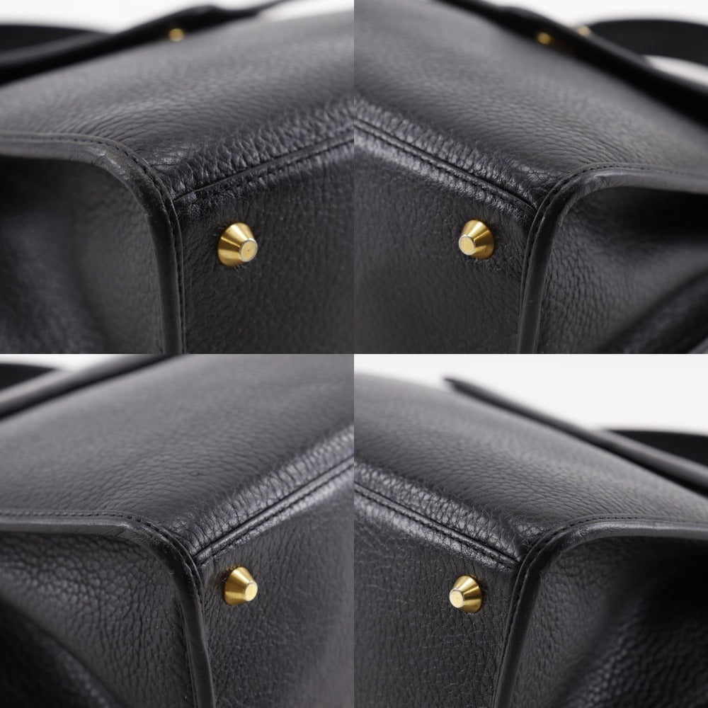 Christian Dior Handbag Calfskin black One handle   CD logo Women
