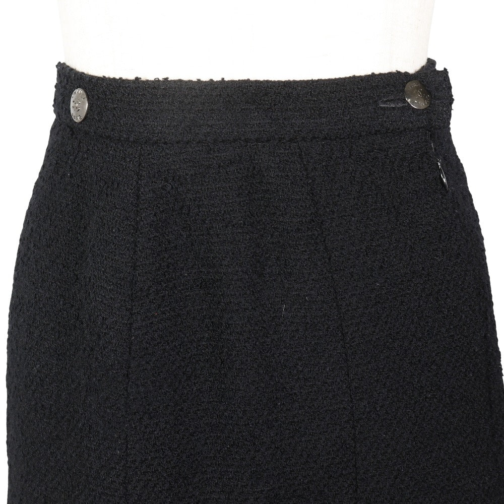 Chanel Pleated Skirt Wool Nylon Skirt