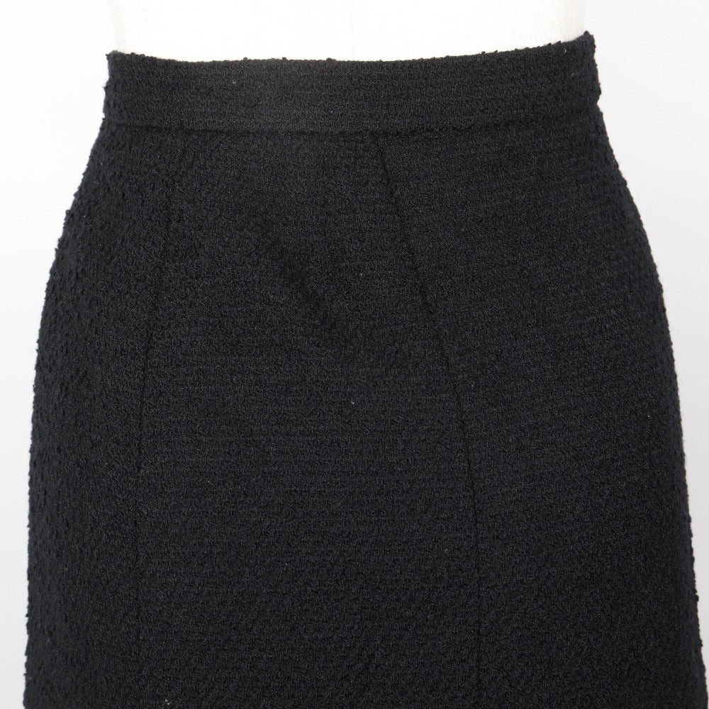 Chanel Pleated Skirt Wool Nylon Skirt