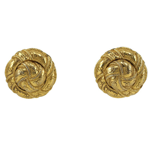 CHANEL Earring Plated Gold gold Women