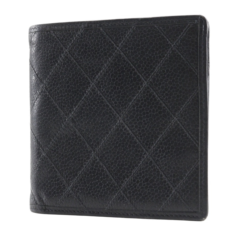 CHANEL Bifold Wallet Caviar skin black Women  d