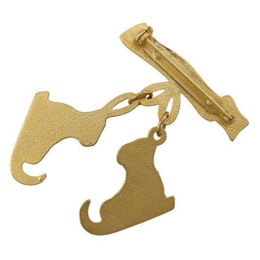HERMES Brooch Plated Gold gold Women  d