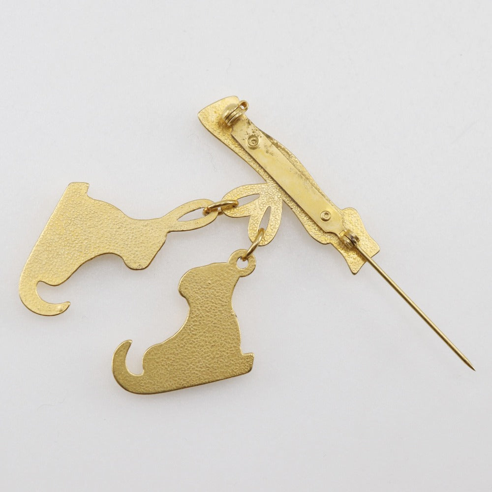 HERMES Brooch Plated Gold gold Women  d