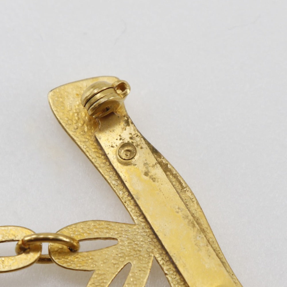 HERMES Brooch Plated Gold gold Women  d