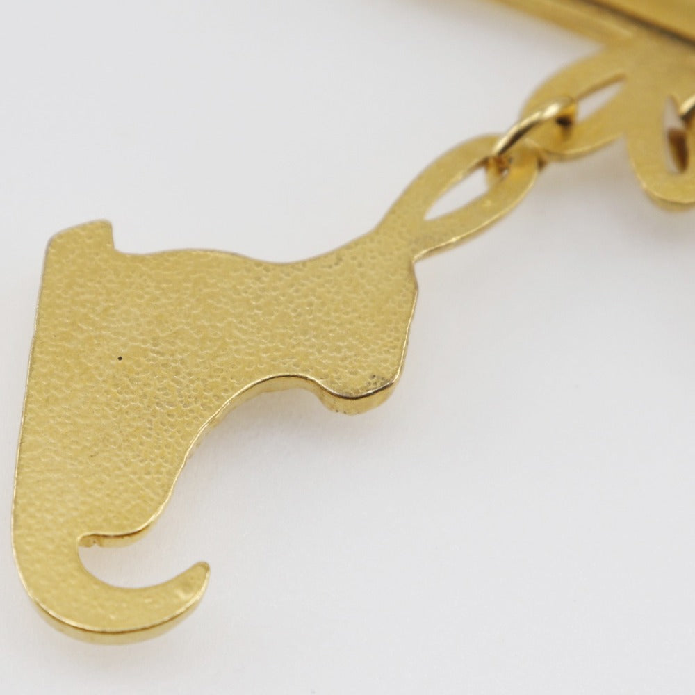 HERMES Brooch Plated Gold gold Women  d