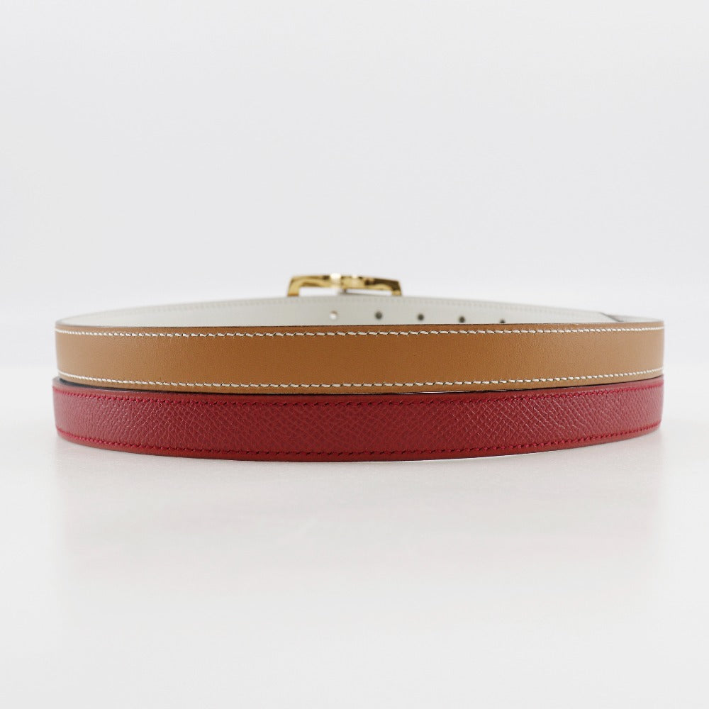 HERMES belt Courchevel, Swift multicolor reversible Women 70  d