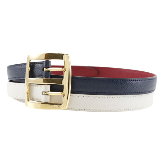 HERMES belt Courchevel, Swift multicolor reversible Women 70  d