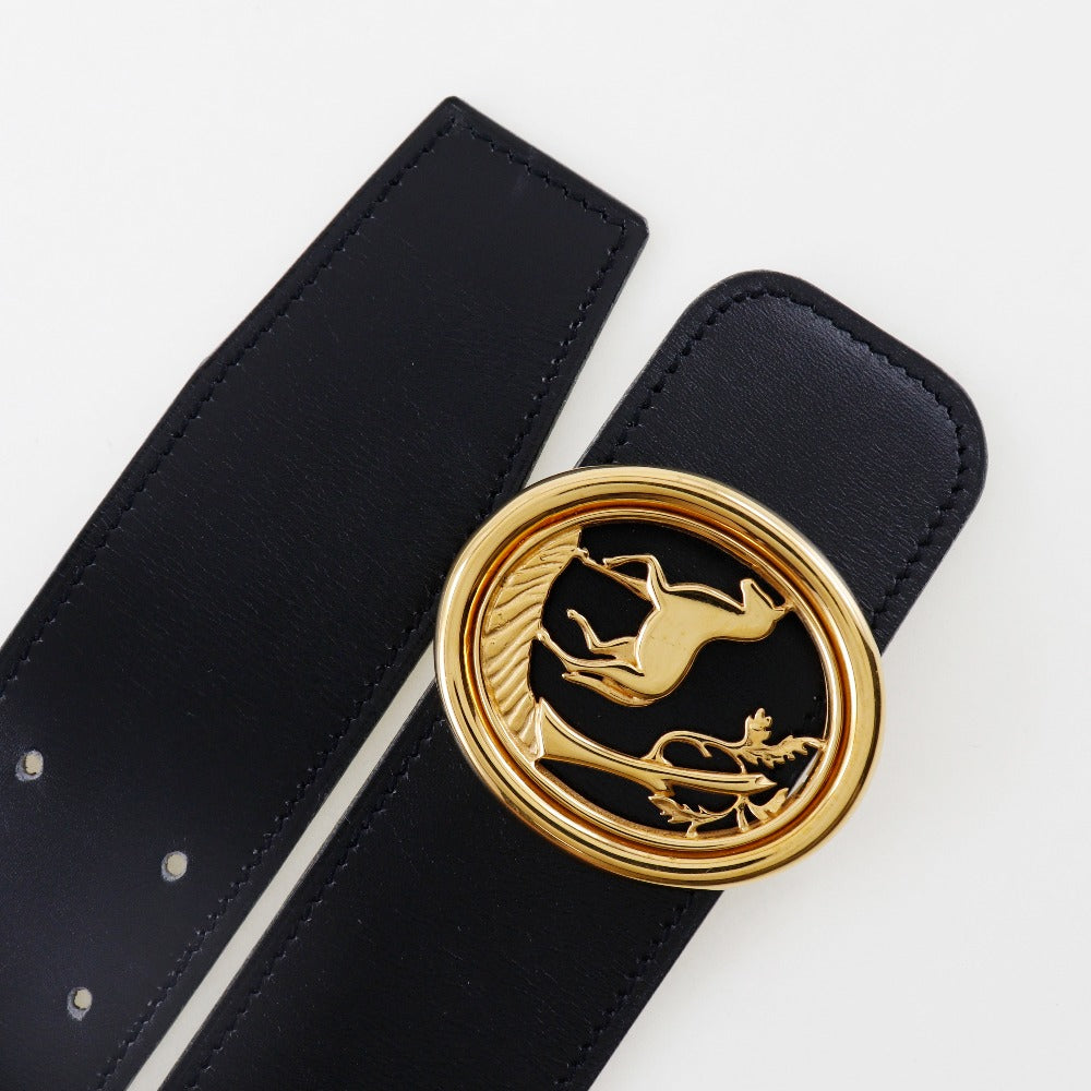 HERMES belt Boxcalf, Courchevel black Women  d