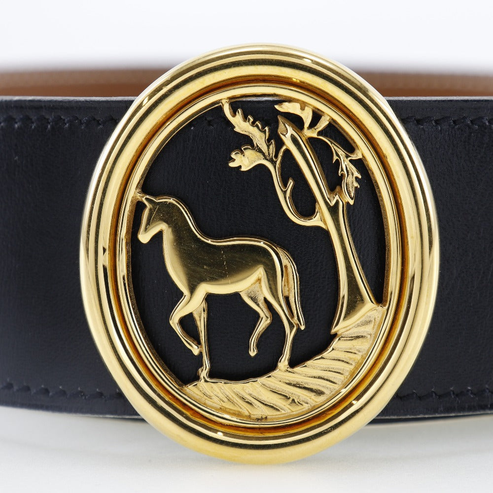 HERMES belt Boxcalf, Courchevel black Women  d
