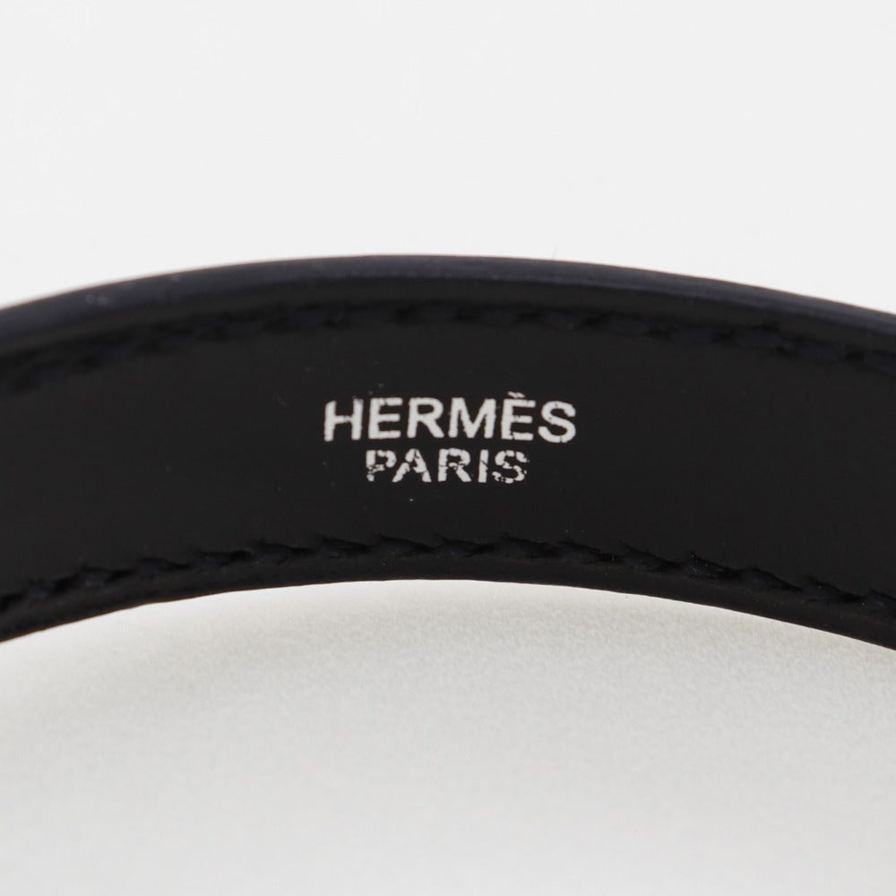 HERMES bracelet Metal, Leather black Women S  d