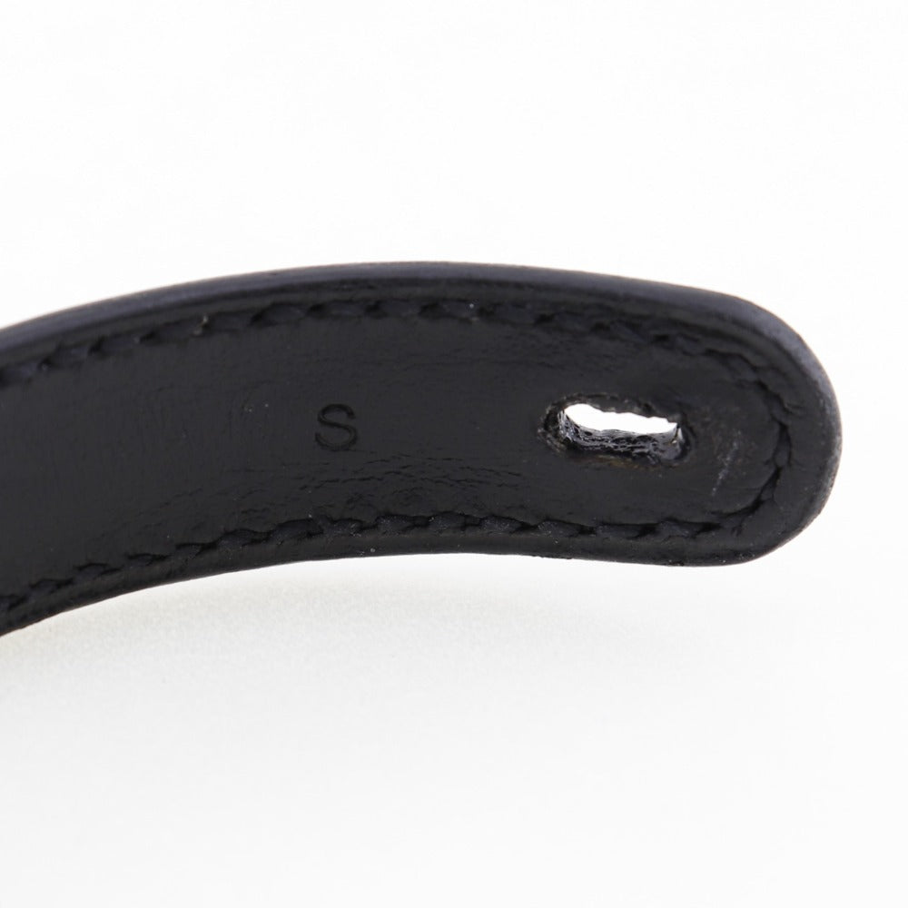 HERMES bracelet Metal, Leather black Women S  d