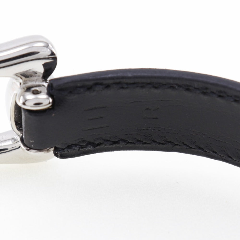 HERMES bracelet Metal, Leather black Women S  d