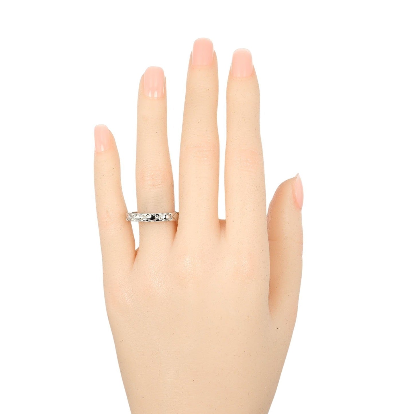 Chanel Matelassé Pt950 Platinum Ring