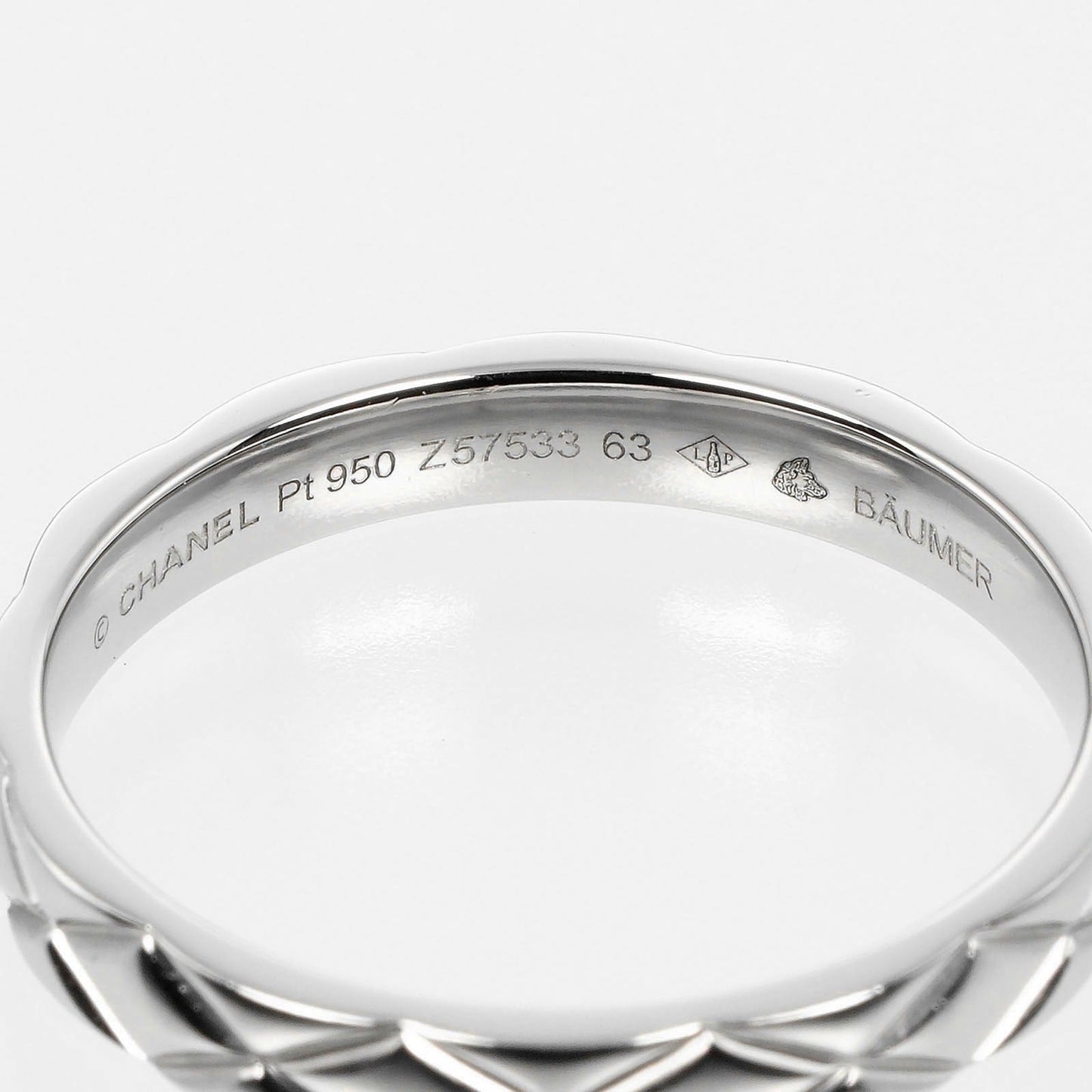 Chanel Matelassé Pt950 Platinum Ring
