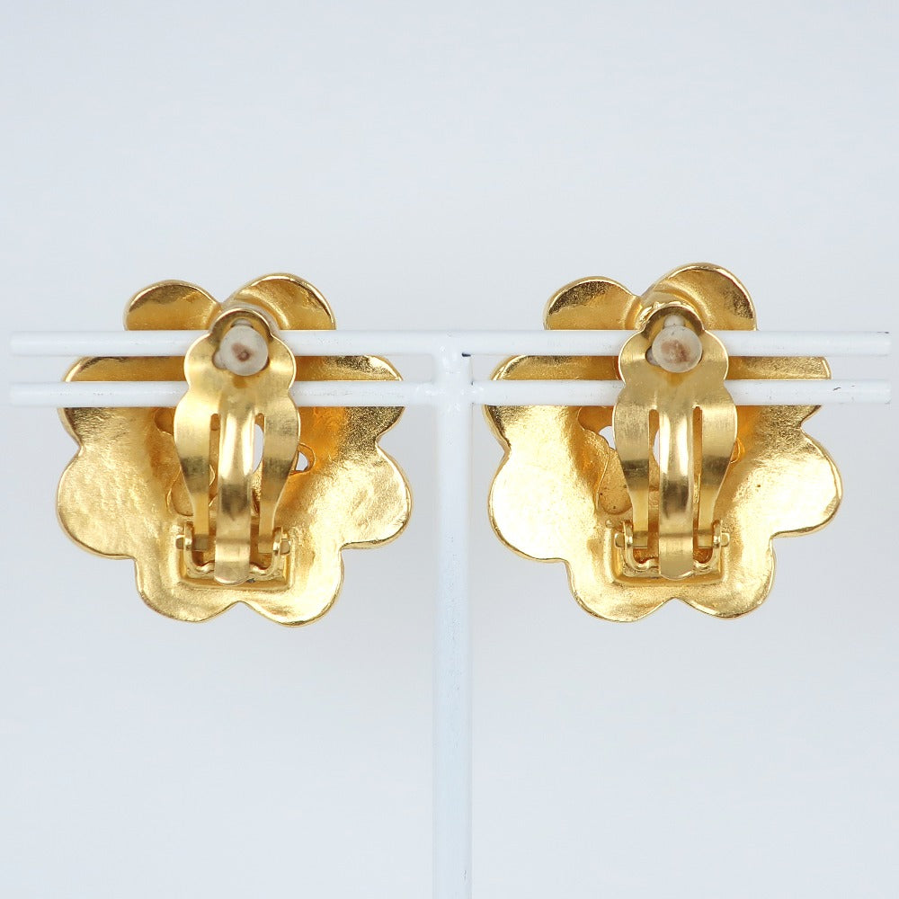 CHANEL Earring Plated Gold gold   COCO Mark flour Women