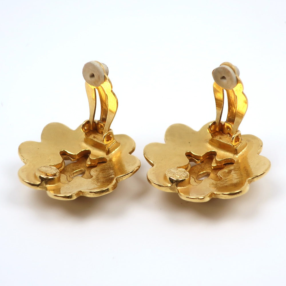 CHANEL Earring Plated Gold gold   COCO Mark flour Women