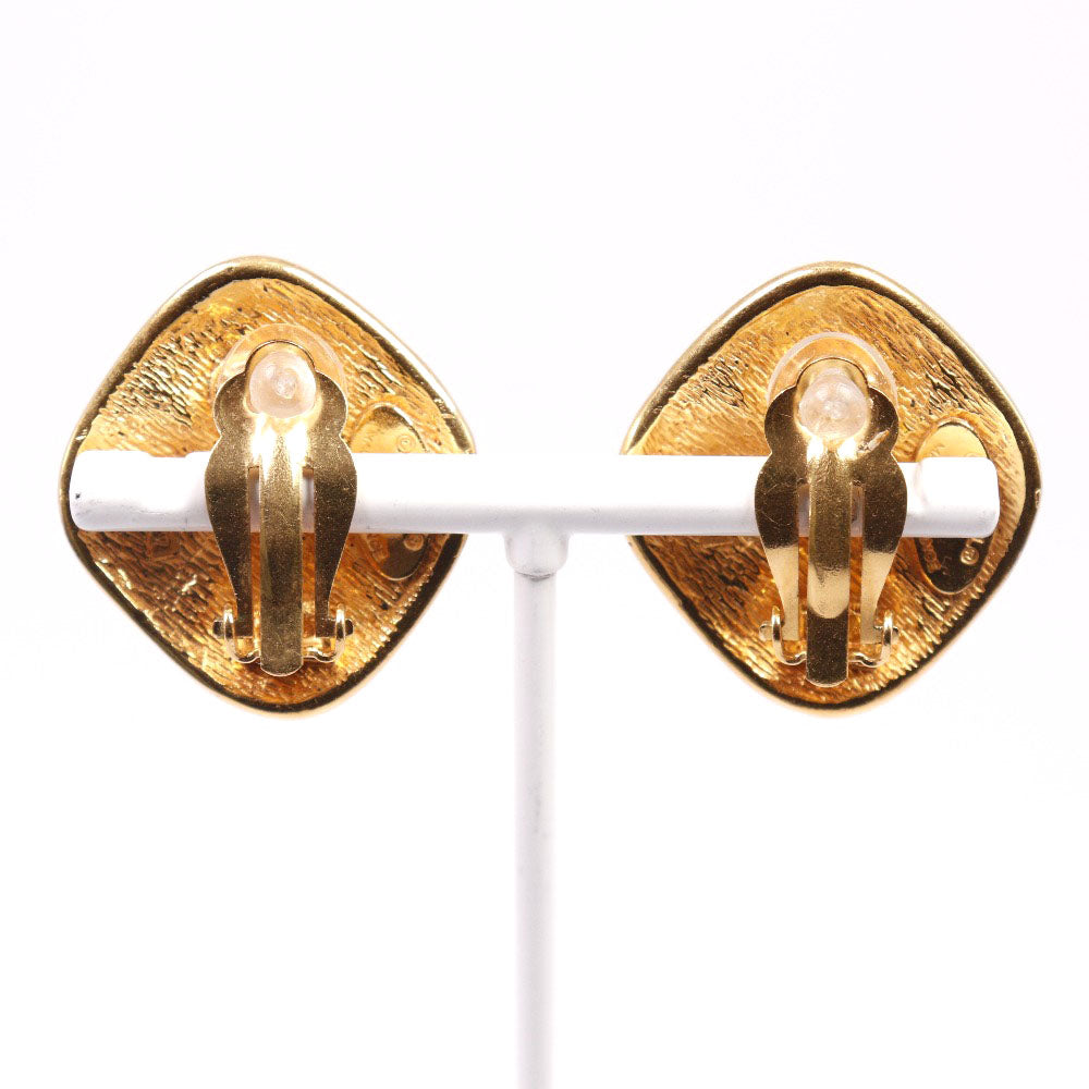 CHANEL Earring Plated Gold gold   Matrasse Rhombus Women