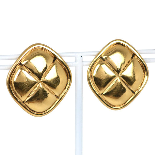 CHANEL Earring Plated Gold gold   Matrasse Rhombus Women