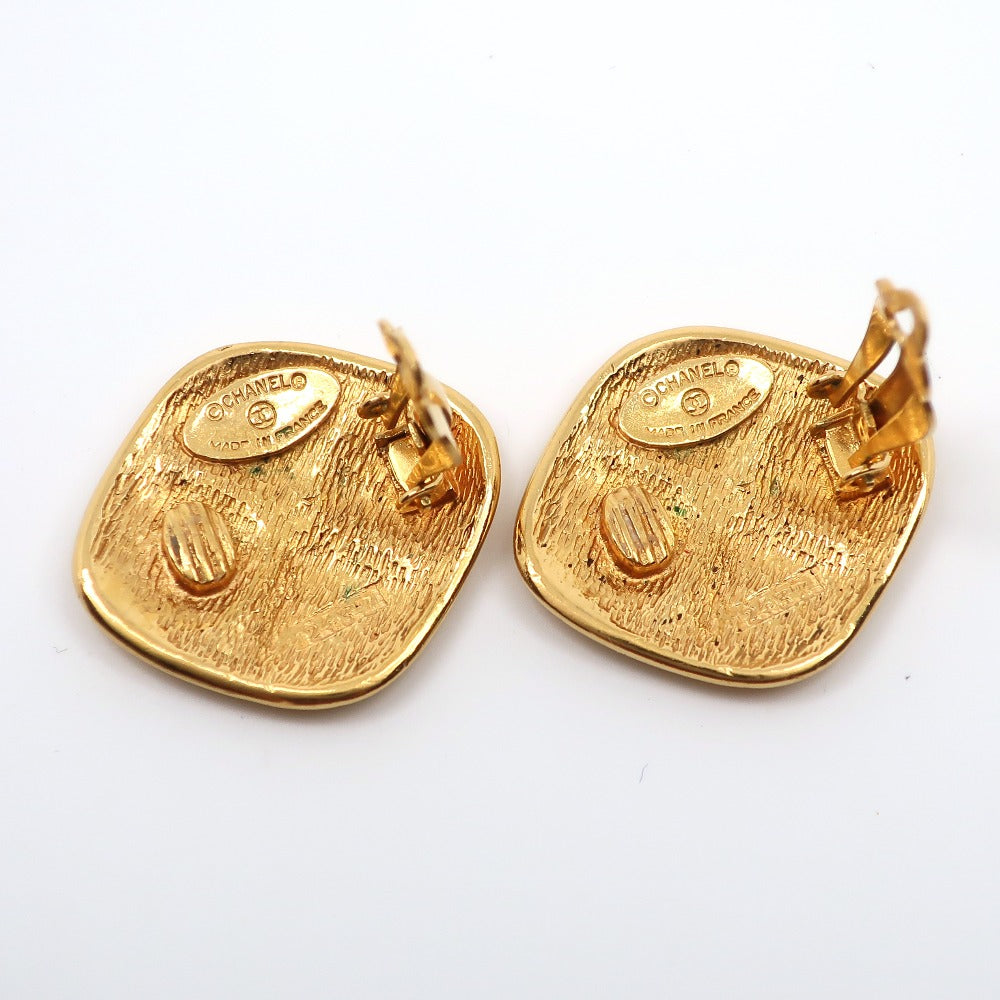 CHANEL Earring Plated Gold gold   Matrasse Rhombus Women