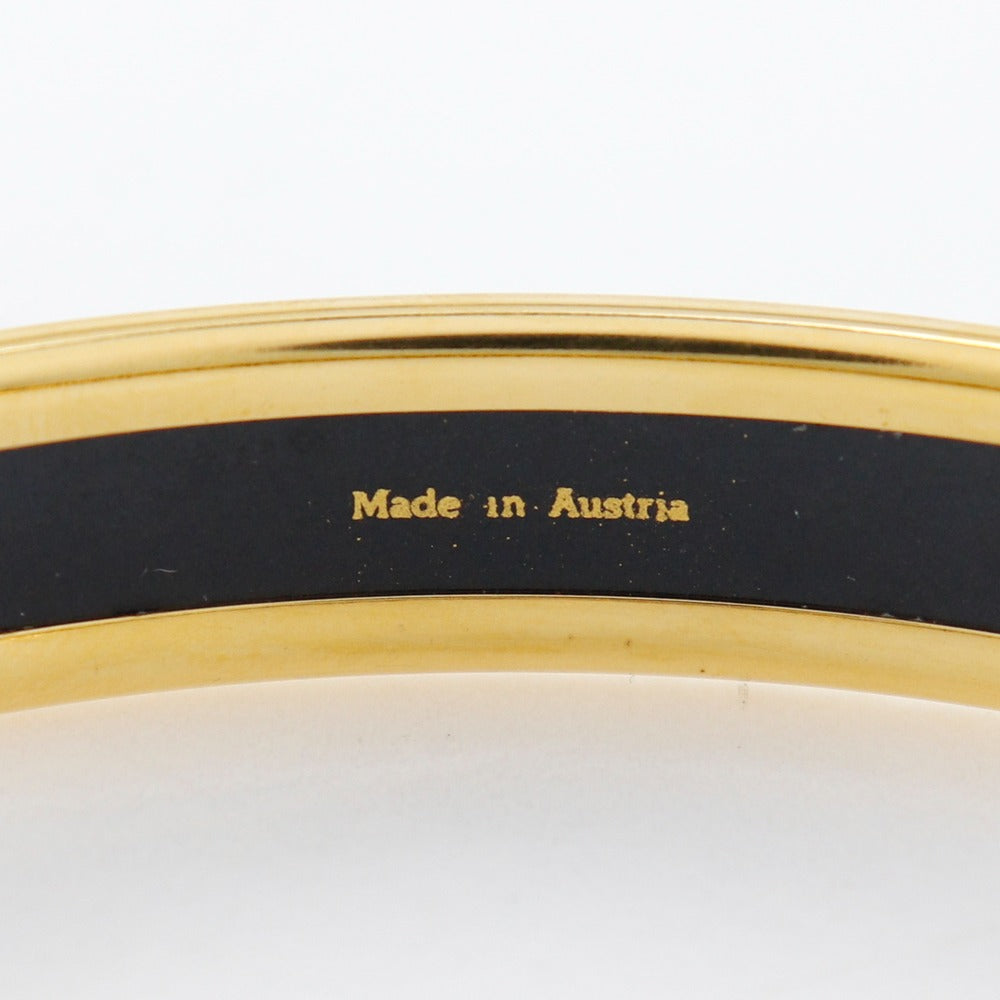 HERMES Bangle Plated Gold Red Cloisonne Emile Women  d