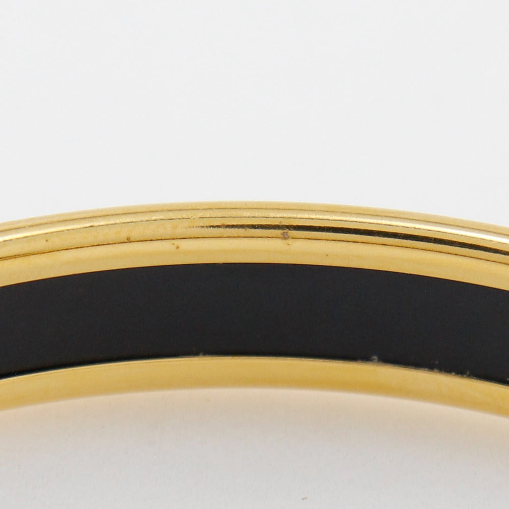 HERMES Bangle Plated Gold Red Cloisonne Emile Women  d