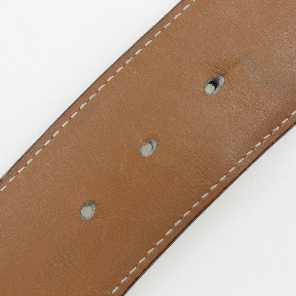 HERMES belt Calfskin black H belt unisex(Unisex) 72  d