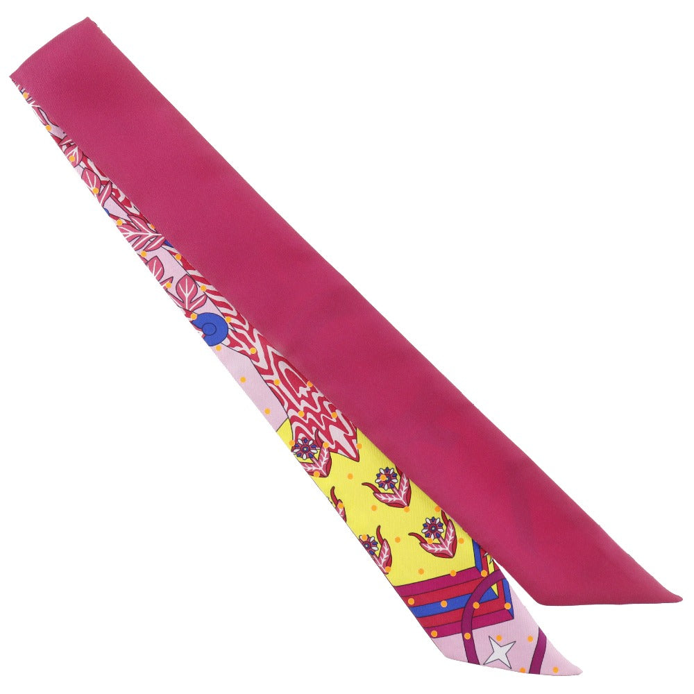 HERMES scarf silk pink Prymti Twilly Women  d