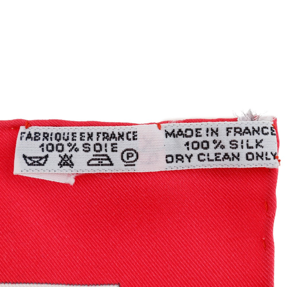 HERMES scarf silk Red EARLY AMERICA Good old America Carre90 Women  d