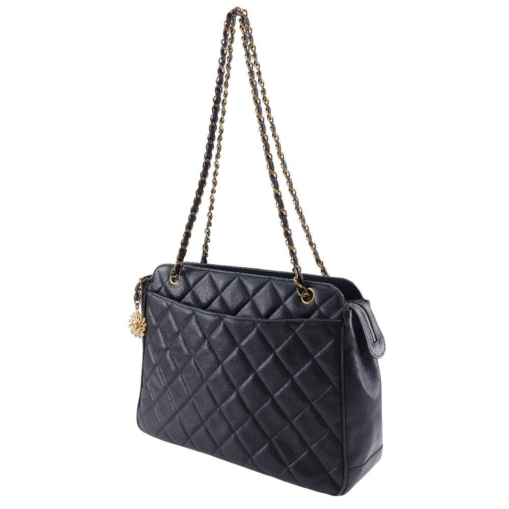 Chanel Chain Tote Caviar Skin 2way Tote Bag
