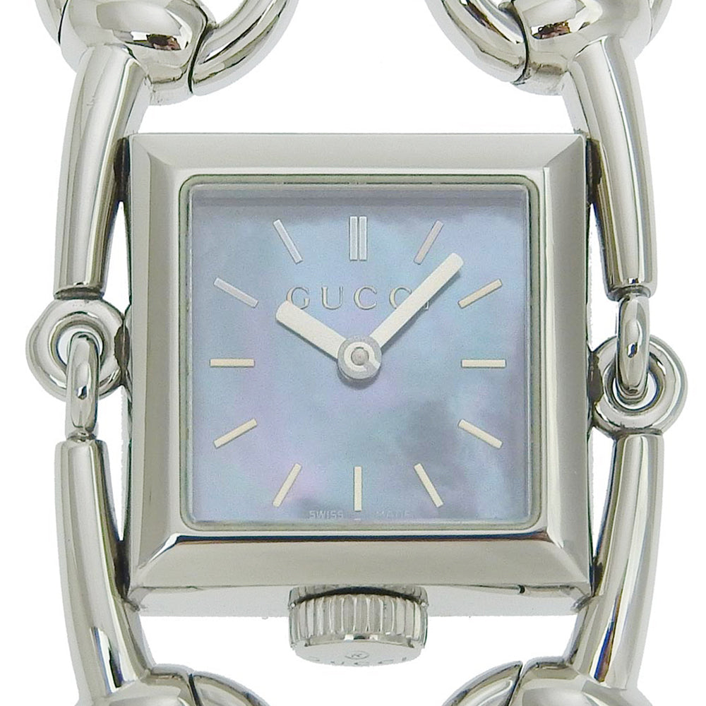 GUCCI Watches Quartz 116.5 Stainless Steel Silver Signoria Blue shell dial Women