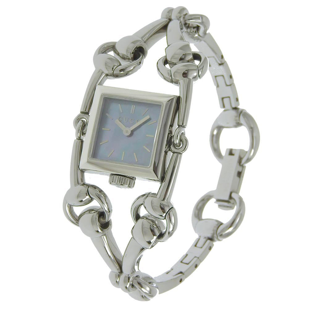 GUCCI Watches Quartz 116.5 Stainless Steel Silver Signoria Blue shell dial Women