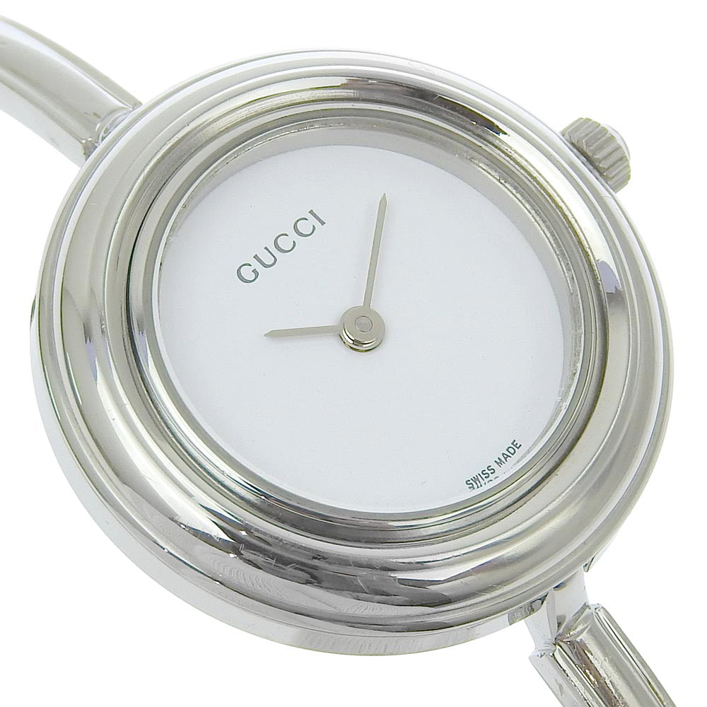 GUCCI Watches Quartz 11/12.2L Stainless Steel Silver Change belt White dial Women