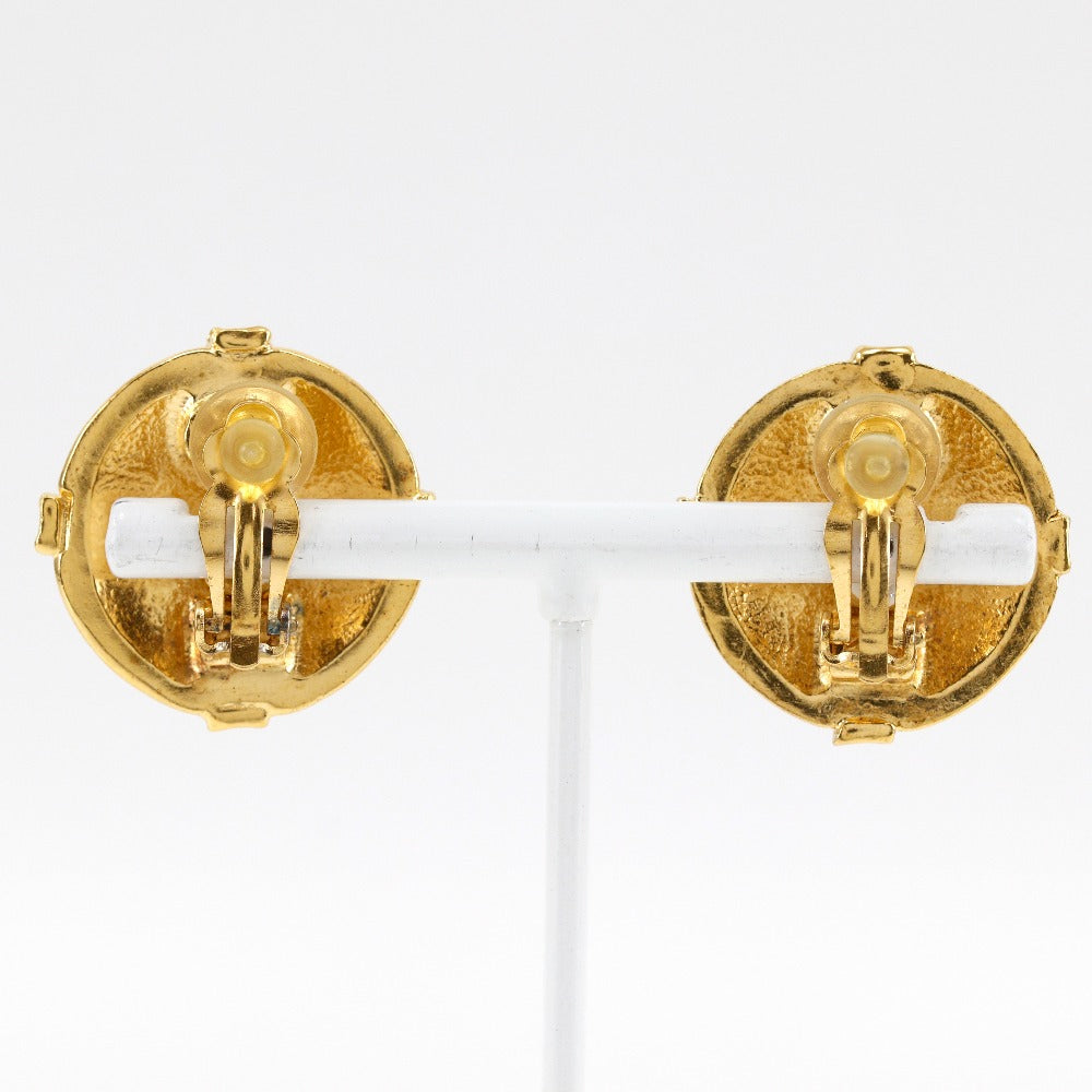 CHANEL Earring Plated Gold gold   COCO Mark Women