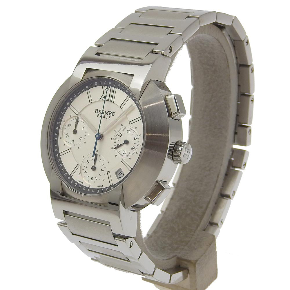 HERMES Watches NO1.910 Stainless Steel Silver Nomad White dial mens  d