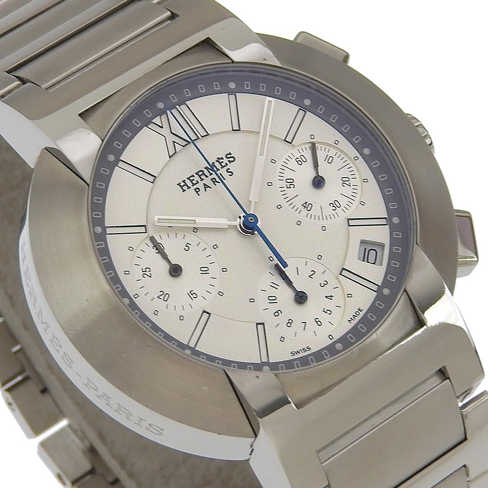 HERMES Watches NO1.910 Stainless Steel Silver Nomad White dial mens  d