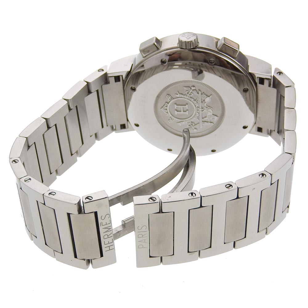 HERMES Watches NO1.910 Stainless Steel Silver Nomad White dial mens  d