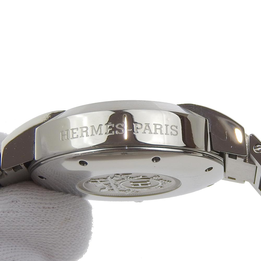 HERMES Watches NO1.910 Stainless Steel Silver Nomad White dial mens  d