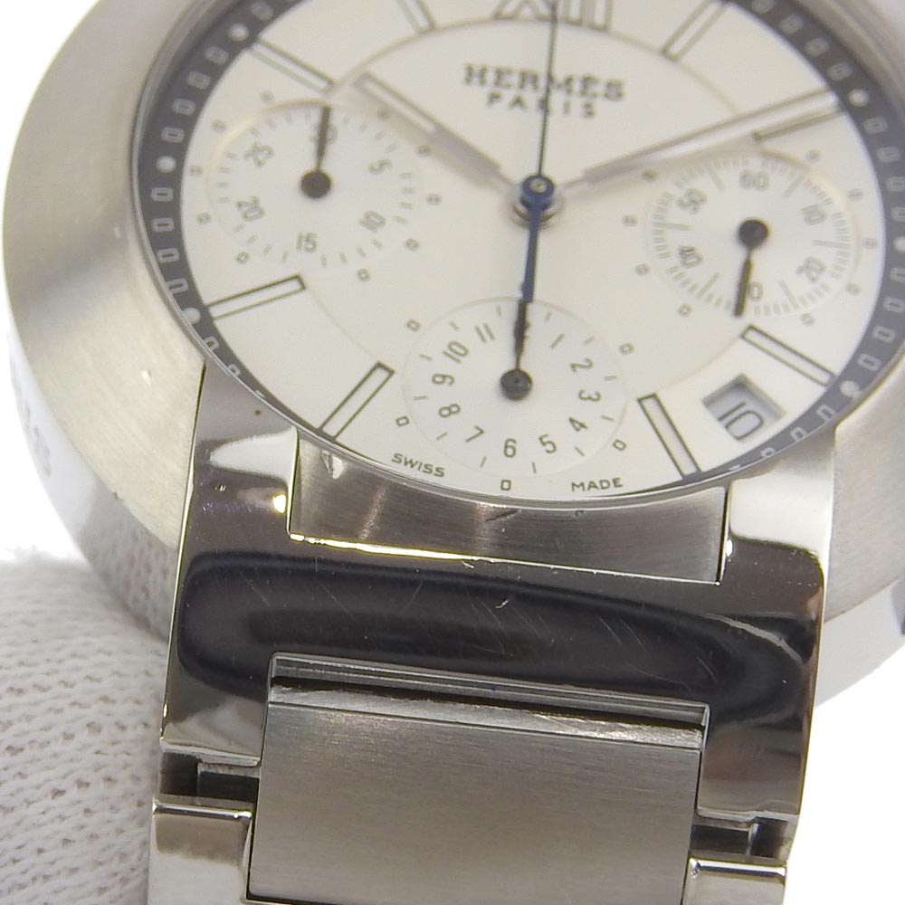 HERMES Watches NO1.910 Stainless Steel Silver Nomad White dial mens  d