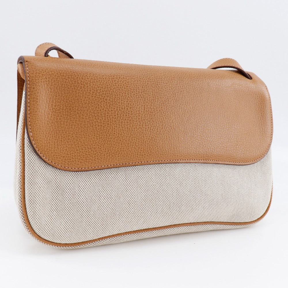 HERMES Shoulder Bag Toile H, Vache Lige Brown Sac Colorado MM Women  d