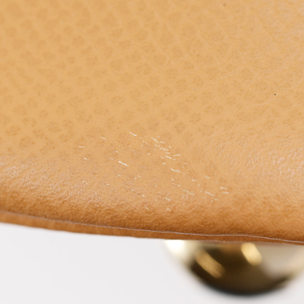 HERMES Boston Duffel bag Ardenne Camel/Gold Metal Bored 45 unisex(Unisex)  d