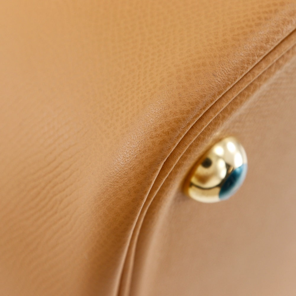 HERMES Boston Duffel bag Ardenne Camel/Gold Metal Bored 45 unisex(Unisex)  d